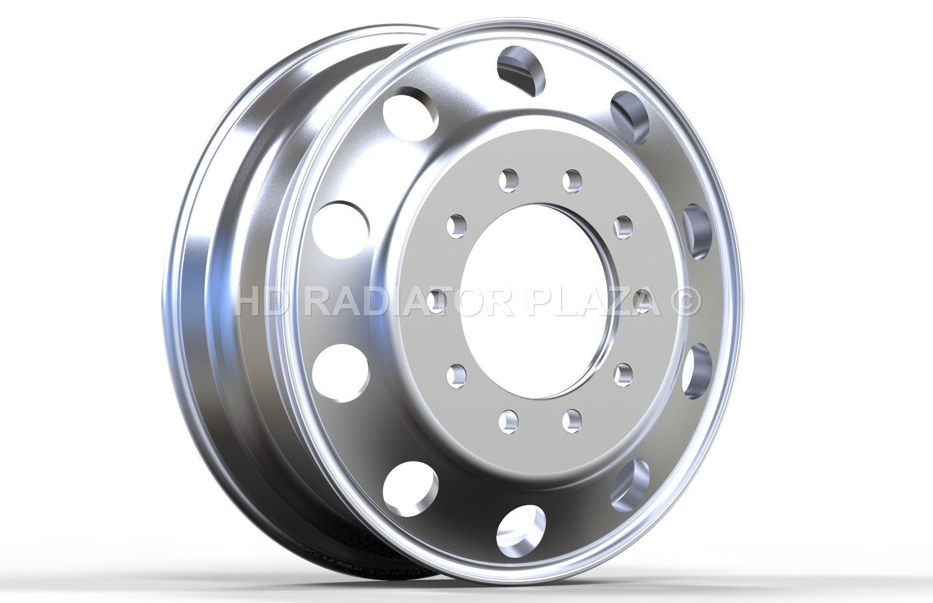 24.5 x 8.25 Aluminum HD Truck Trailer Wheel Rims Hub Alcoa Style Dually 10 Lug