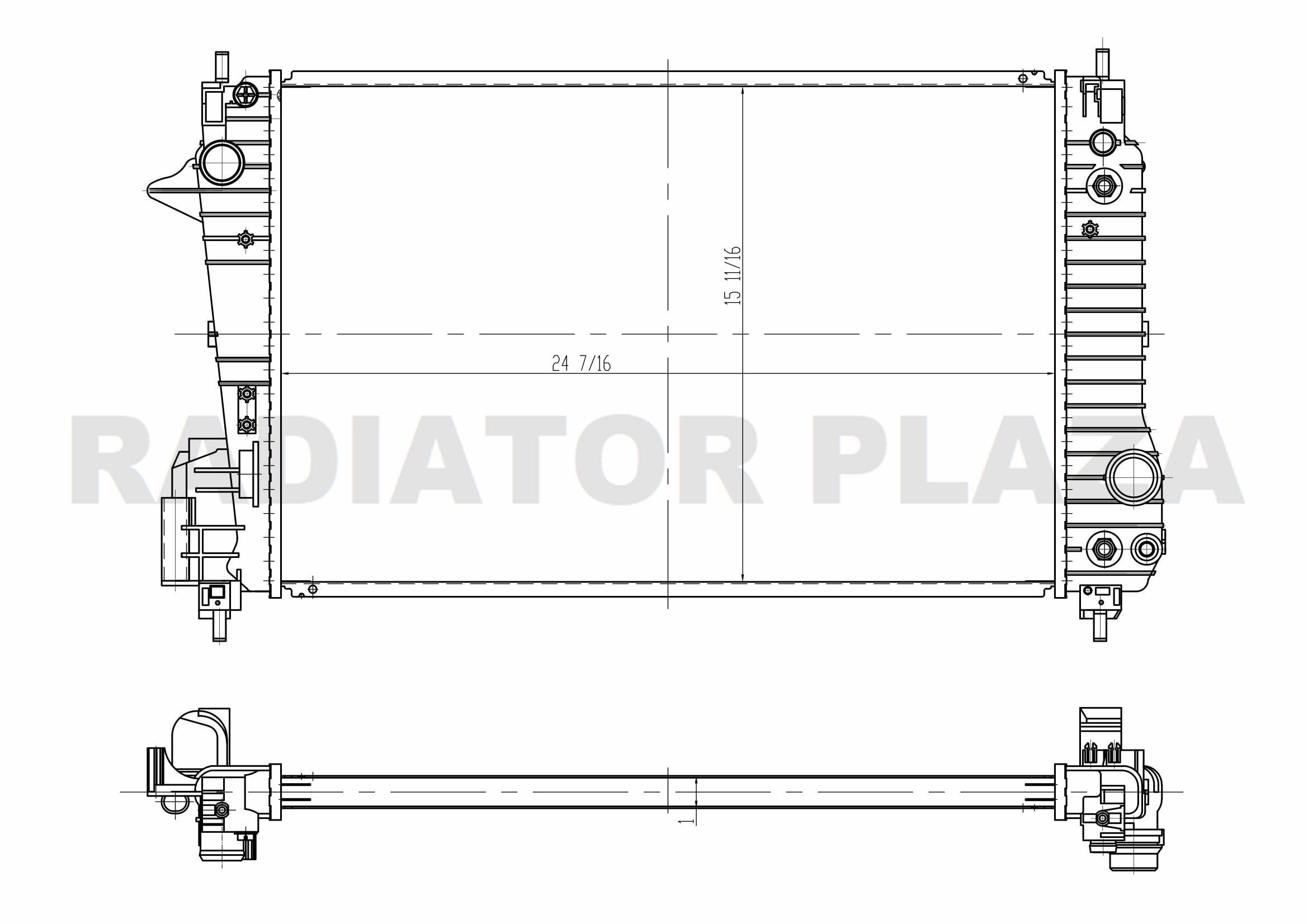 Radiator for 12-20 CHEVROLET SONIC LS/LT l4 1.4L